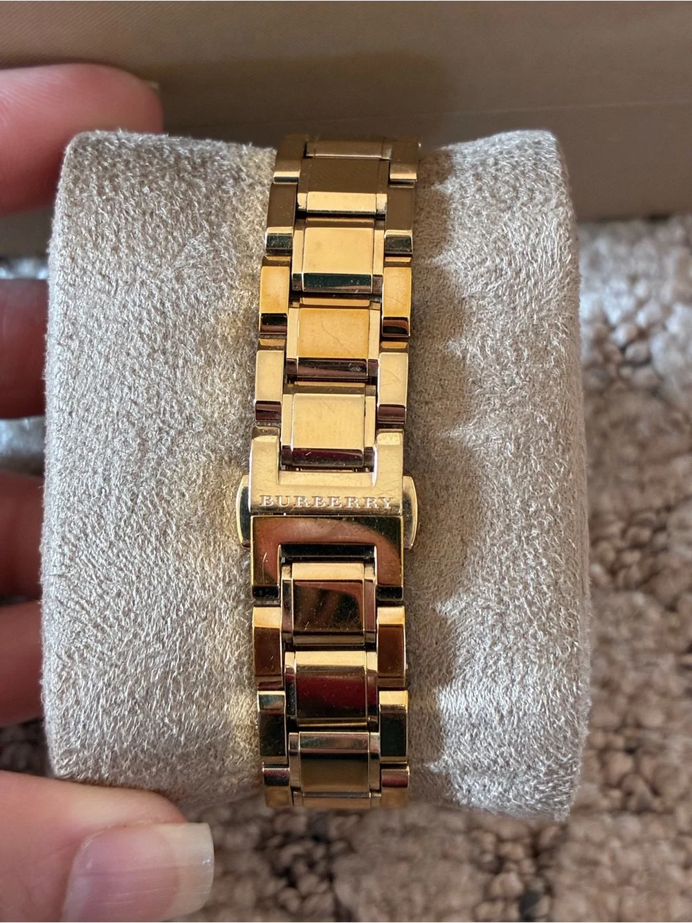 Burberry Gold and Champagne Stainless Steel Bracelet Watch